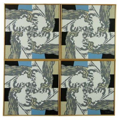 Serge GUILLOU (1932-2016). Stéréopeinture. N°266 Jeu de tête…