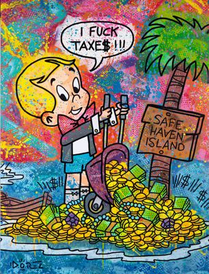 Romain DOREZ (né en 1989). "Paradise papers - Richie Rich, 2… - Photo 1