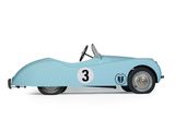 an old blue race car with a number 3 on the side