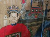 a picture of a painting of a man in a red robe