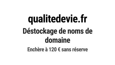 Nom de domaine qualitedevie.fr.
