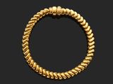 un bracelet en or au motif de corde torsadée