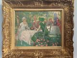 an image of a painting of a group of people sitting at a table