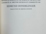 an open book with a black and white title on it