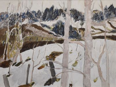 RICHARD (Jacques) "Neige et dégel", aquarelle et encre, sbd,…