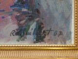 a picture of a painting of a woman in a hat
