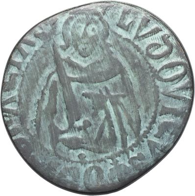 a close up of a coin with a man on it