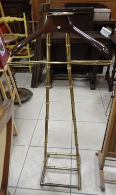 a large display of wooden and metal items in a store