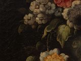 painting of a still life of flowers in a vase on a table