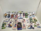 a lot of cell phones that are sitting on a table