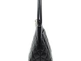 chanel black quilted lambskin quilted leather tote bag