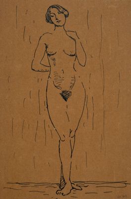 l'image d'un dessin représentant une femme en maillot de bain