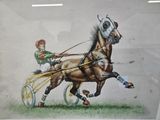 a picture of a man riding a horse drawn carriage