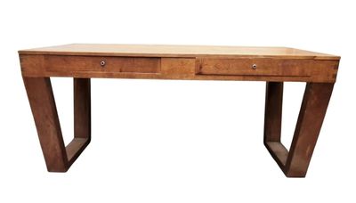 Travail français circa 1950 Bureau rectangulaire en chêne ou… - Photo 1