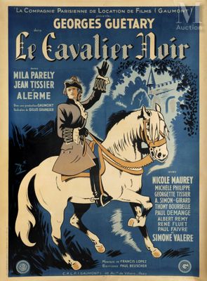 an old movie poster of a man riding a horse on the cover of a magazine