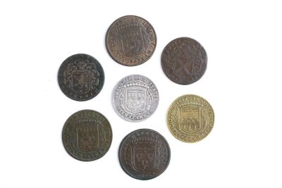 Jetons - Maire de Nantes - Lot de 7 Jetons : Claude Bidé, si…