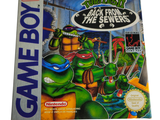 Illustration de la jaquette du jeu Game Boy « Les Tortues Ninja : De retour des égouts »