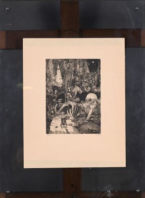 une photo d'une photo représentant un chat et un chien dans les bois