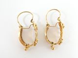 gold plated hoop earrings with small beads