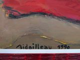 an image of a painting of a woman in a red dress