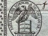 a black and white image of a stamp with an eagle on it
