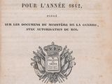 un vieux livre avec une image en noir et blanc d'un blason