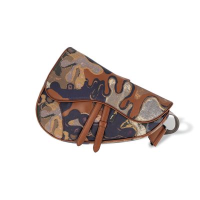 an image of a saddle bag with a horse pattern on it