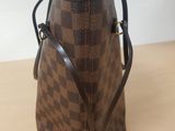 louis vuitton damier bucket bag in brown and black