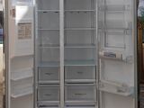 an image of a refrigerator with its doors open