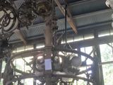 a large chandelier hanging from the ceiling of a building