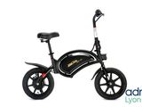 an image of a black and white bike with a black seat