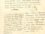 une vieille lettre écrite à l'encre noire sur un morceau de papier