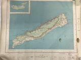 a map of the island of st thomas on the table