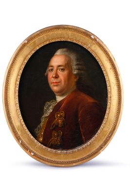 portrait of a man in a red coat and gold trim