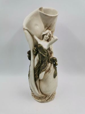 Vase 1900 - Femme dénudée - Royal Duc - Bohême - H 39 CM