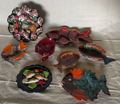 many different types of fish on the table
