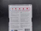 a close up of the back of a box with a sticker on it
