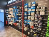a large display of electronics in a store