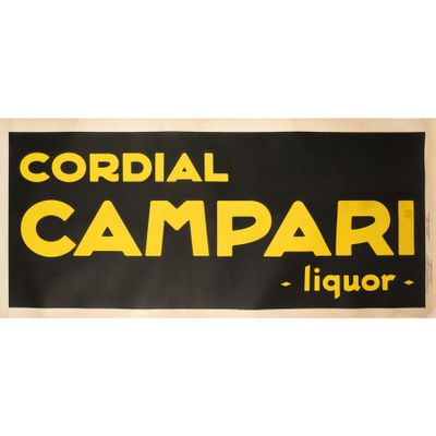 Liqueur cordiale de Campari Lithographie sur bannière [toile…
