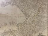 an old map of the united states of north america on display in a museum