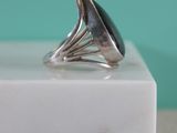 sterling silver ring with black onyxor stone