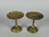 pair of antique brass candlesticks