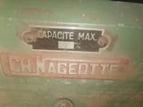 a close up of a sign on the side of a green machine