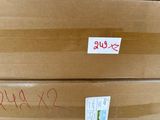 two boxes that are stacked on top of each other