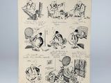 un dessin représentant des personnages de dessins animés à différents stades de création