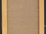 a painting of a black frame with a brown background