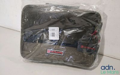 a bag that has a pair of shoes inside of it