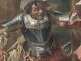an image of a painting of a man in armor holding a sword