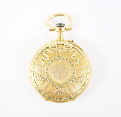 une image d'une montre à gousset en or sur fond blanc