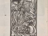 an image of a black and white drawing of a man on a cross